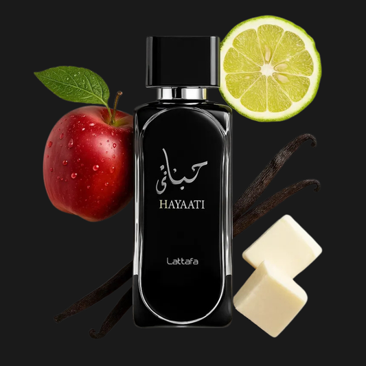 Hayaati Lattafa Eau de Parfum 100ml – Fragrância Woody Oriental Unissex