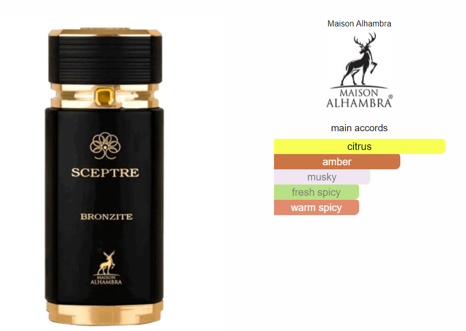 Sceptre Bronzite Eau de Parfum Unissex 100ml Maison Alhambra Original