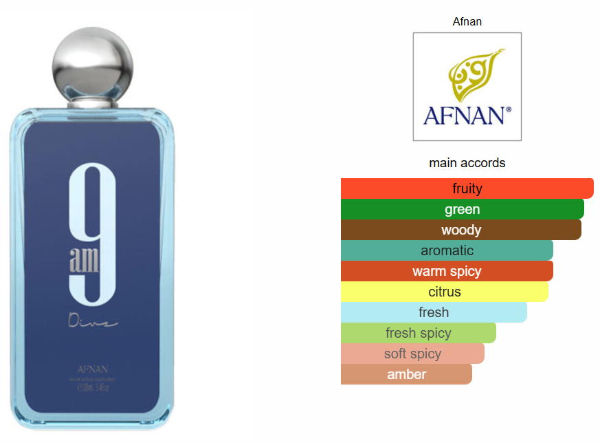 AFNAN 9 am Dive: Eau de Parfum Masculino Aquático 100ml | Fragrância Premium