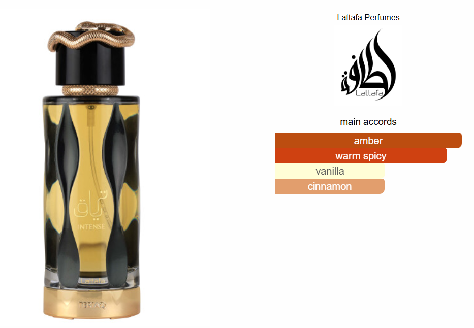 Perfume Teriaq Intense Lattafa 100ml Unissexo Oriental Especiado