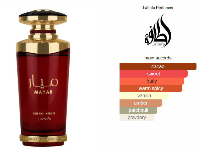 Mayar Cherry Intense Eau de Parfum Unissex 100ml Lattafa Original