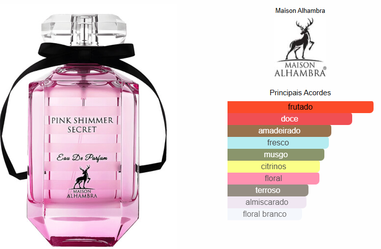Decante Pink Shimmer Secret - Maison Alhambra Eau de Parfum Feminino