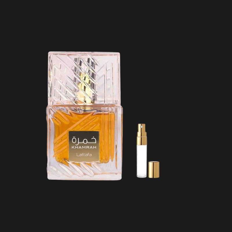 Decant Lattafa Khamrah: Eau de Parfum Unissex Oriental Especiado
