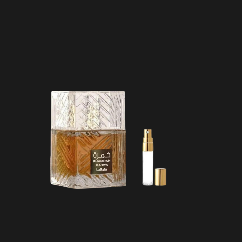 Decant Lattafa Khamrah Qahwa: Eau de Parfum Unissex Oriental Especiado