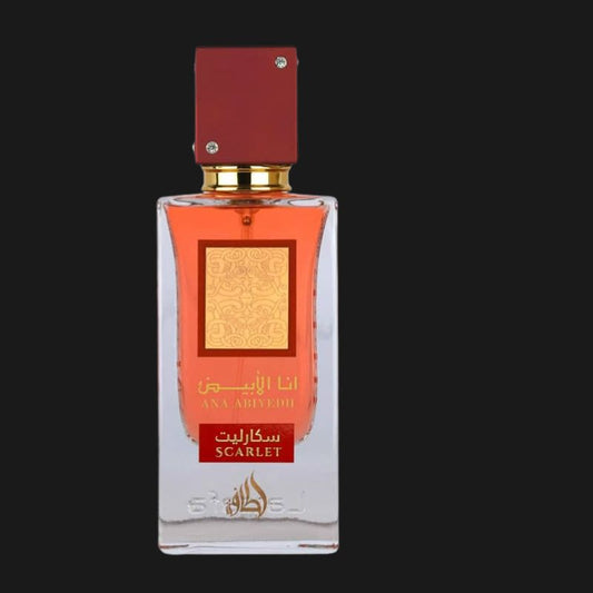 Lattafa Ana Abiyedh Scarlet Eau de Parfum Unissex Frutado Floral Gourmand