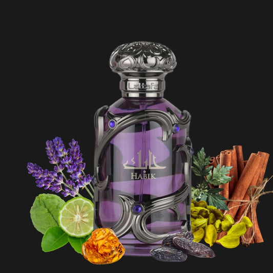 Lattafa Habik For Men Eau de Parfum 100ml Masculino Amadeirado Especiado