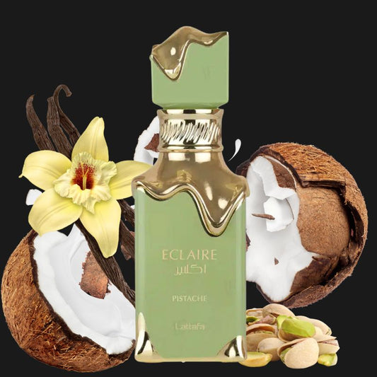 Éclaire Pistachio Lattafa Eau de Parfum Unissexo Gourmand 100ml