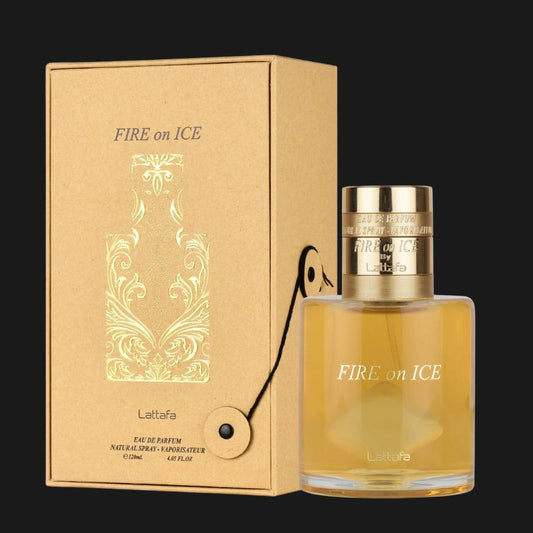 Fire On Ice Lattafa Eau de Parfum 110ml – Perfume Unissexo Amadeirado Gourmand Moderno