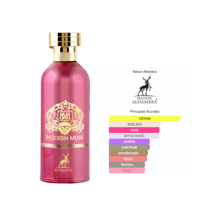 Maison Alhambra Modern Musk - Eau de Parfum Unissex Floral Frutado 100ml