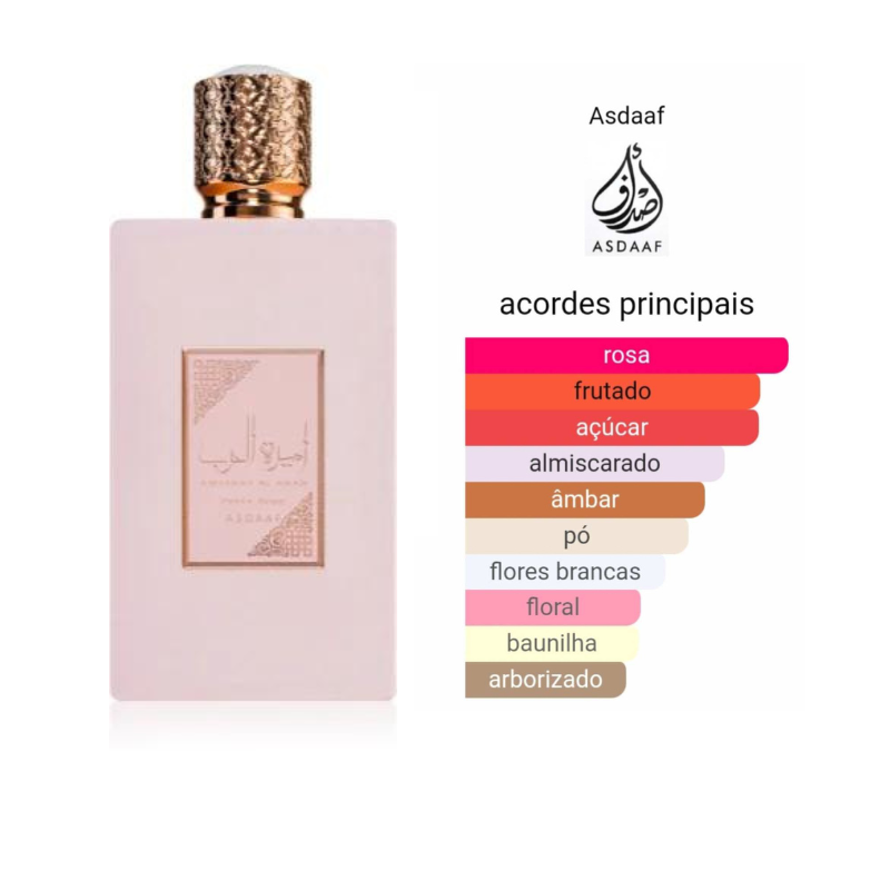 Asdaaf Ameerat Al Arab Prive Rose - Eau de Parfum Feminino Floral Frutado 100ml