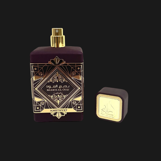 Lattafa Badee Al Oud Amethyst: Eau de Parfum Oriental Unissex | Fragrância Oud
