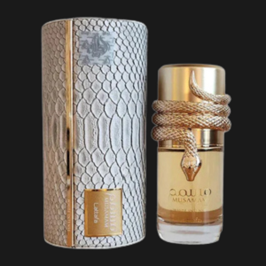 Musamam White Intense Lattafa Eau de Parfum Unissex 100ml – Perfume Amadeirado Cítrico Premium