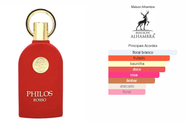 Maison Alhambra Philos Rosso - Eau de Parfum Unissex 100ml