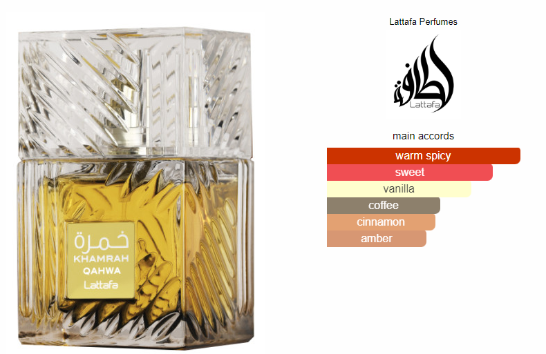 Lattafa Khamrah Qahwa: Eau de Parfum Unissex Oriental Especiado 100ml