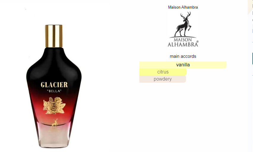 Glacier Bella Eau de Parfum Unisex 100ml Maison Alhambra