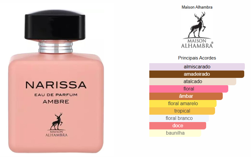 Narissa Ambre – Maison Alhambra Eau de Parfum Feminino 100ml