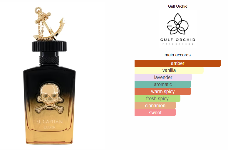 Perfume Masculino El Capitán Elixir Gulf Orchid 100ml Especiado Moderno