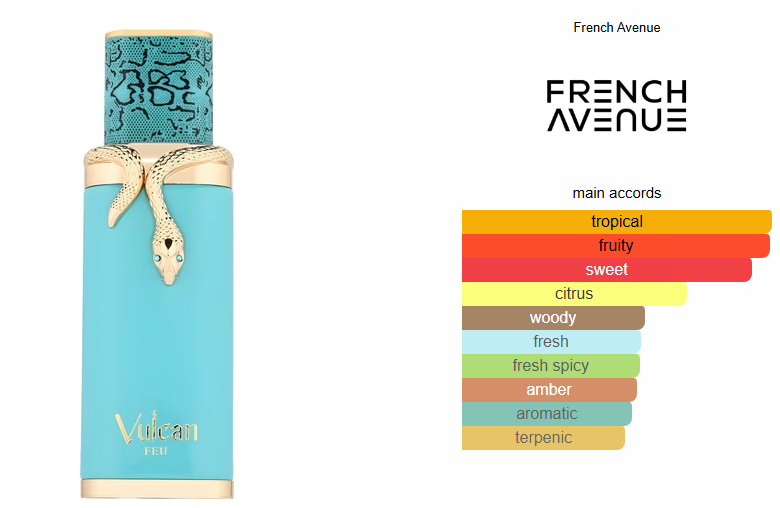 Vulcan Feu Eau de Parfum French Avenue Unisex Woody 100ml