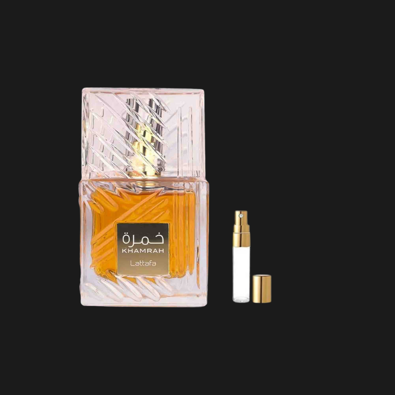 Decante 5 ml Lattafa Khamrah: Eau de Parfum Unissex Oriental Especiado