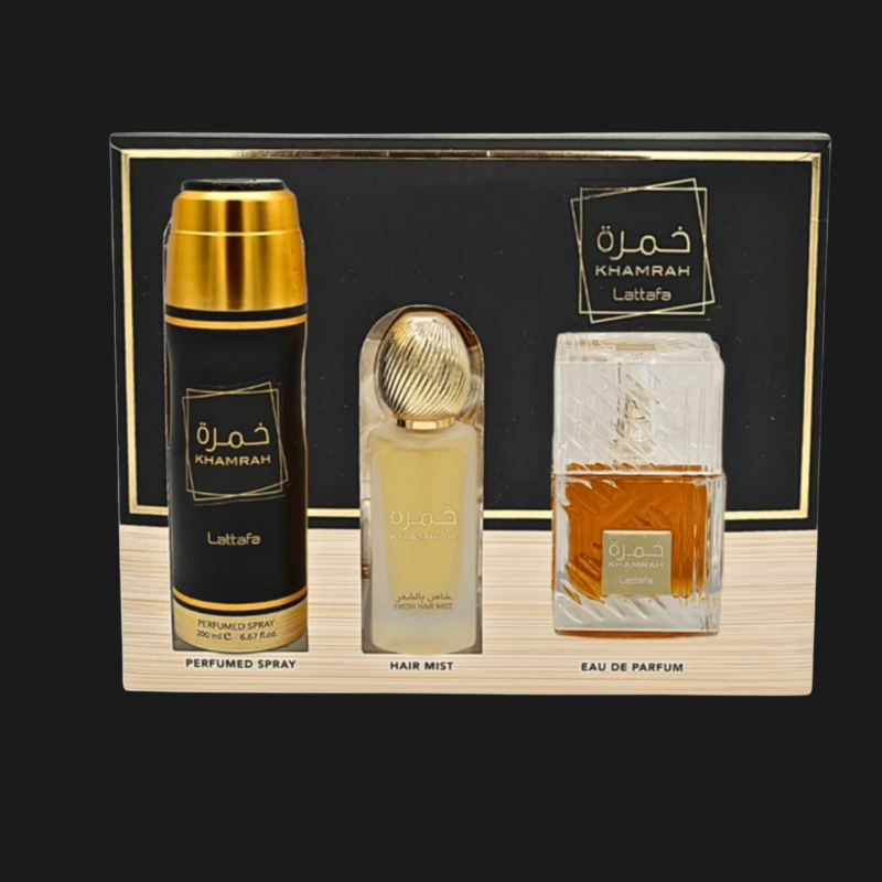 Lattafa Khamrah 3-in-1 Gift Set | Luxury Unisex Fragrance