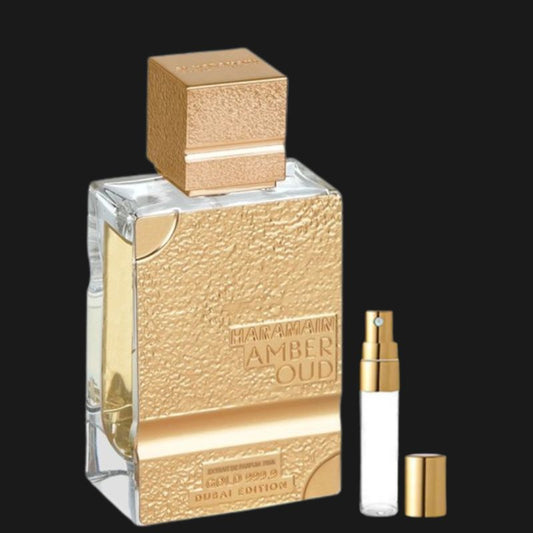 DECANTE Amber Oud Gold 999.9 Dubai Edition – Al Haramain Extrait de Parfum Unissexo