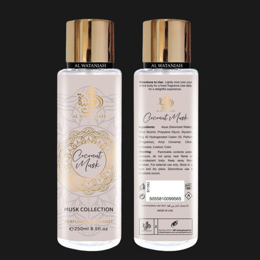Body Mist Al Wataniah Coconut Musk 250ml Coco Cremoso Tropical