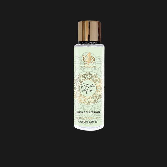 Body Mist Unissex Al Wataniah Pistachio Musk 250ml Doce Cremoso