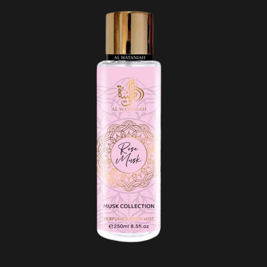 Body Mist Unissex Al Wataniah Rose Musk 250ml Floral Rosa Musk