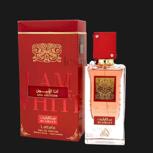 Lattafa Ana Abiyedh Scarlet Eau de Parfum Unissex Frutado Floral Gourmand