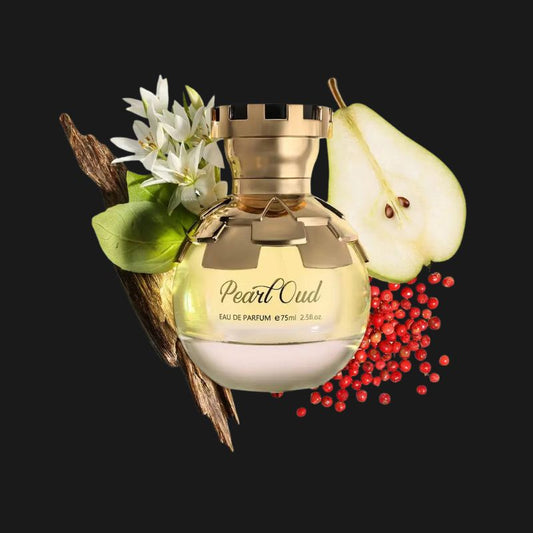 "Perfume Unissexo Pearl Oud 75ml Ahmed Al Maghribi – Floral Oriental com Oud e Âmbar"