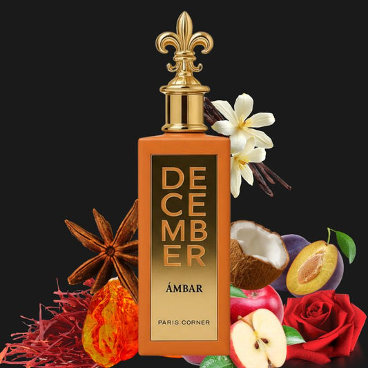 December ambar eau de parfum unissex 85ml oriental gourmand âmbar