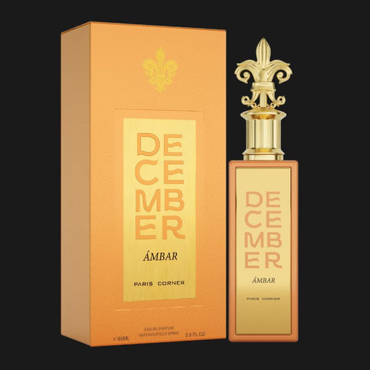 December ambar eau de parfum unissex 85ml oriental gourmand âmbar