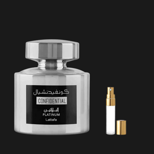 Decante Confidential Platinum - Lattafa Eau de Parfum Masculino