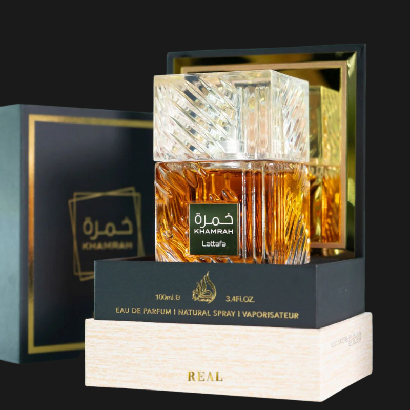 Perfume Unisex Khamrah Lattafa 100ml Eau de Parfum Oriental Especiado