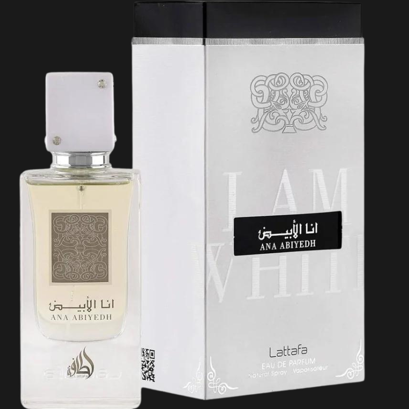 Lattafa Ana Abiyedh - Eau de Parfum Unissex Amadeirado 60ml