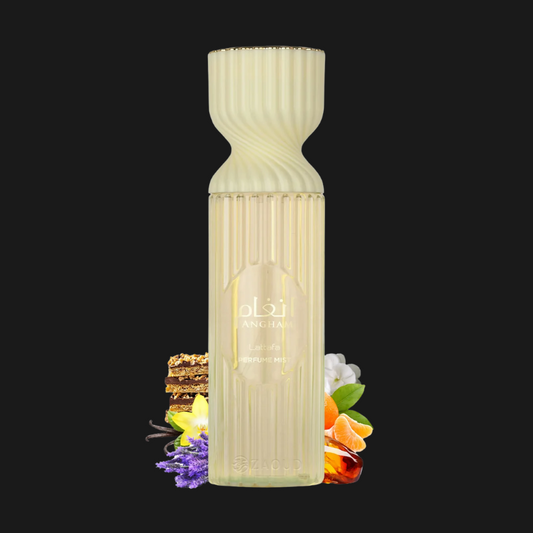 Angham Perfume Mist Lattafa 250ml – Oriental Unissex com Baunilha e Âmbar