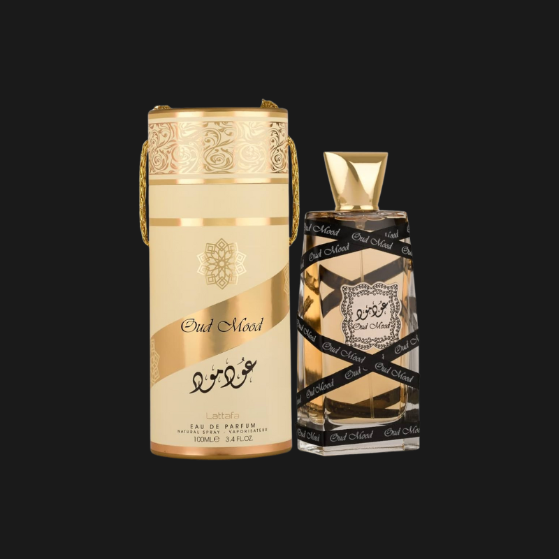 Lattafa Oud Mood Perfume 100ml| Floral, Âmbar, Almiscarado e Amadeirado