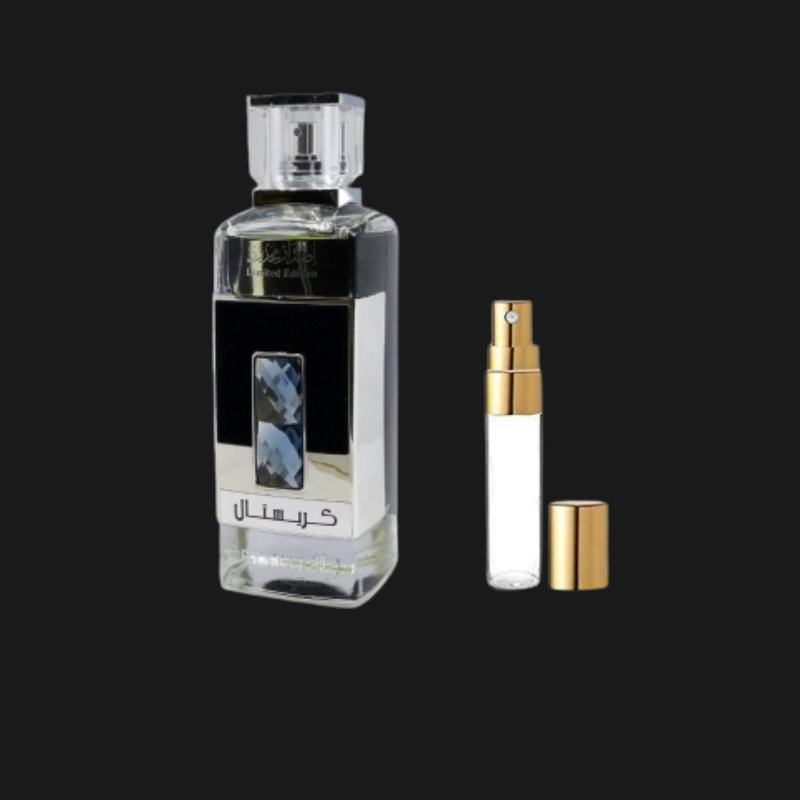 Decant de 5ml Crystal Black Eau de Parfumby Ard Al Zaafaran | Premium Arabic Perfume Spray