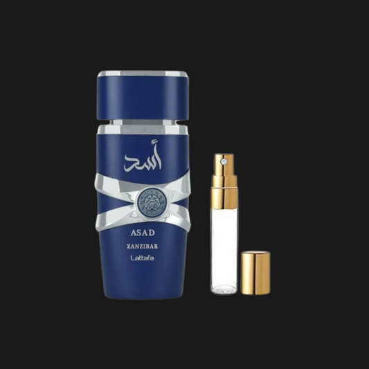 Decant de 5ml Lattafa Asad Zanzibar | Eau de Parfum de Luxo Oriental